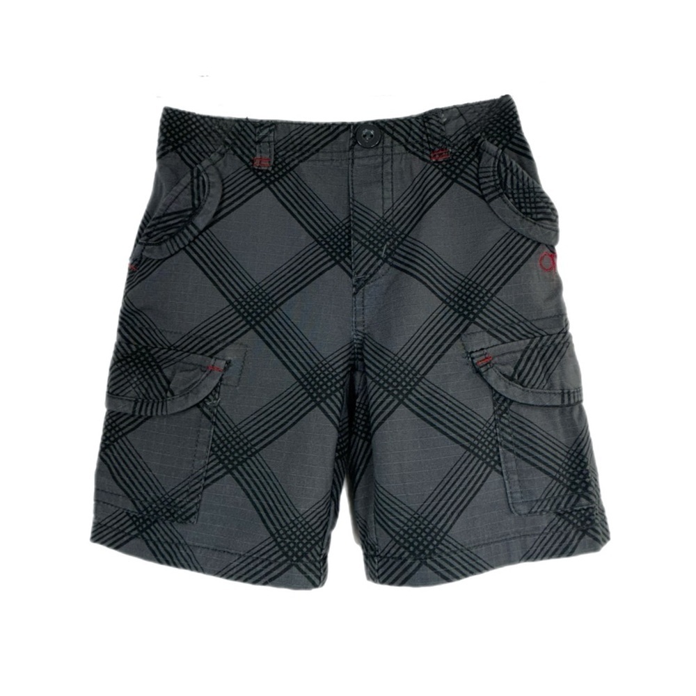 OP Boys Gray Cross Striped Elastic Pull On Cargo Short
Sz 24M